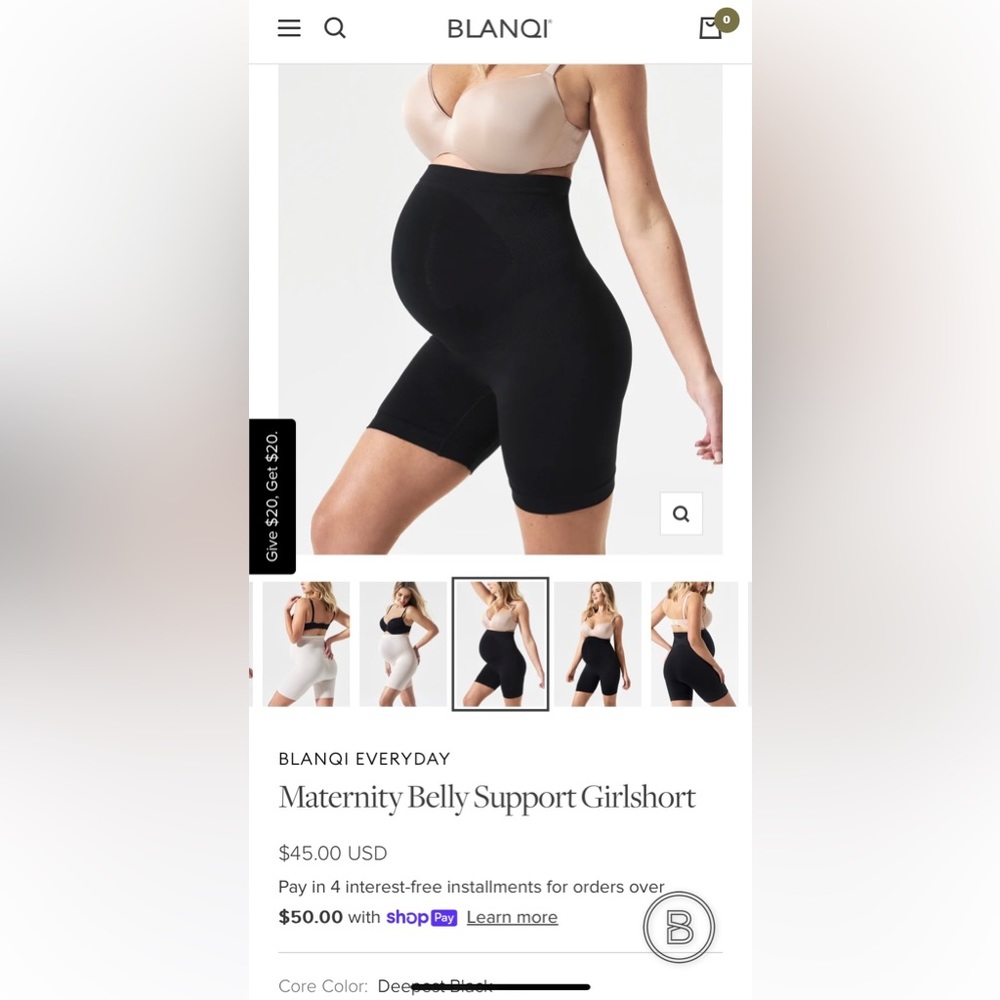 Blanqi maternity shorts